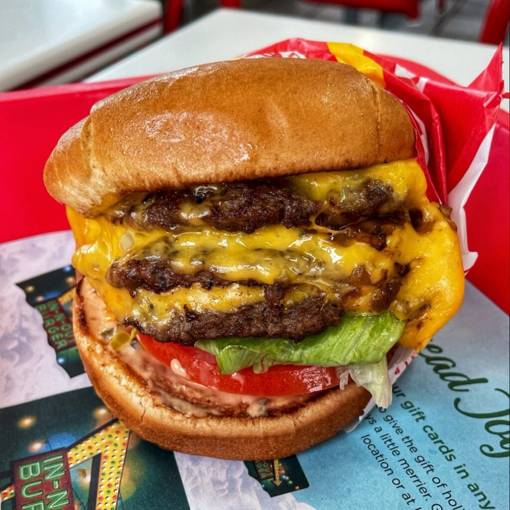 in n out 3x3 burger