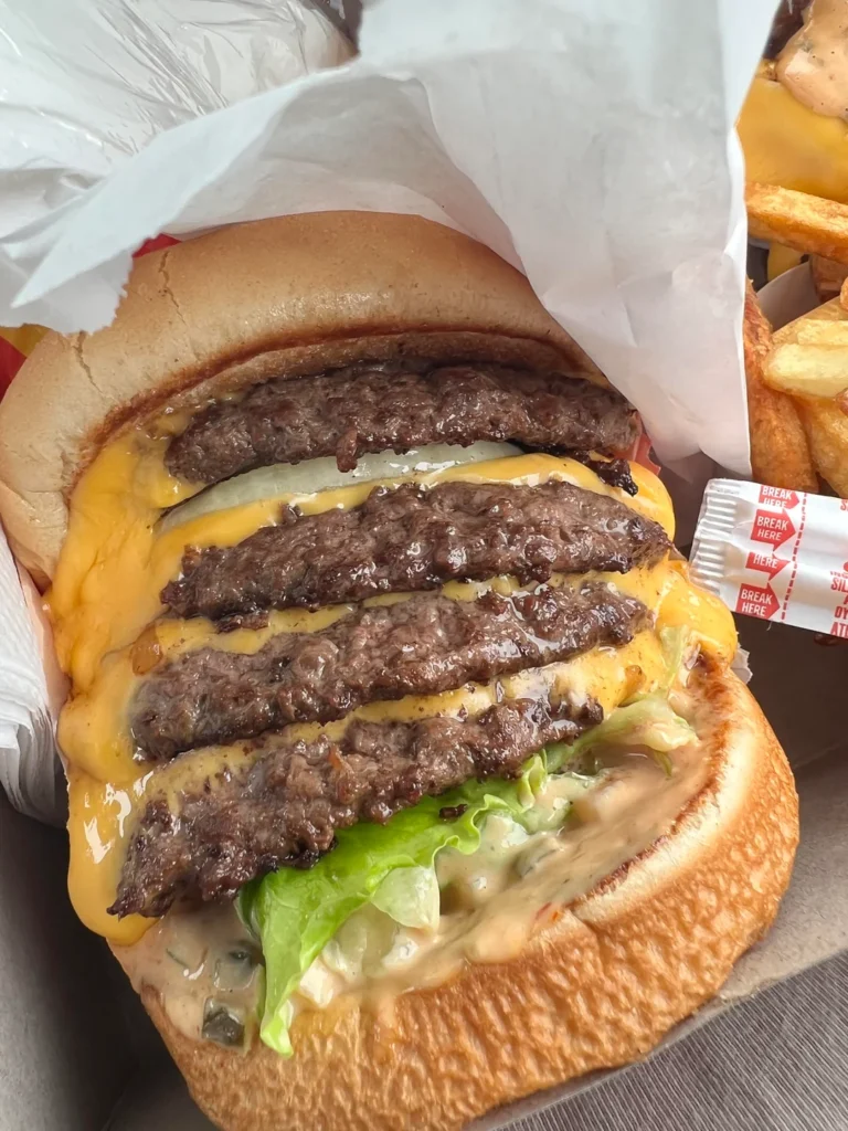 in n out 4x4 burger